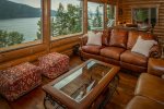 Open concept living space allows for your whole group to enjoy time together in this incredible lake setting.